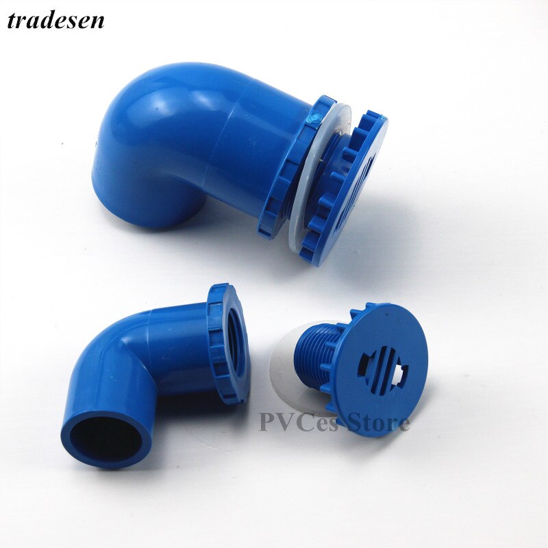 1PC ID 20~50mm PVC Pipe Elbow Aquarium Fish Tank Drain Joints Home DIY Water Supply Tube Fittings Drainage Connectors