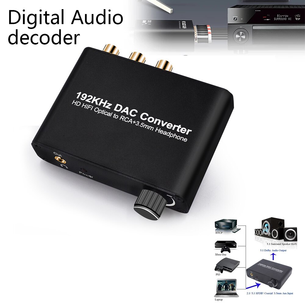 1Pcs 1080P Hdmi-Compatibel Optische Spdif Rca Analoge Audio Extractor Converter Splitter Ondersteuning L/R 2 kanaals 5.1 Surround