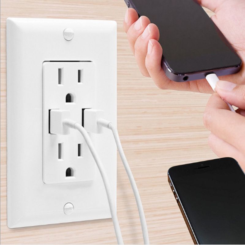 US Standard Wall Socket USB Type A Type C Charge Power Adapter High Speed Duplex Outlets 15A 125V