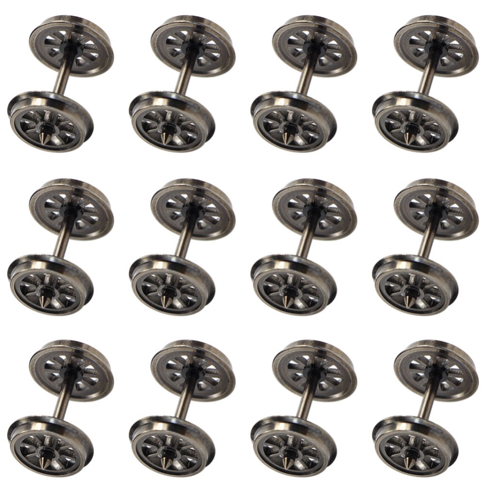 HP1487 Modeltreinen 12Pcs/24Pcs Ho Schaal 1:87 38 &#39;&#39;Metalen Spoked Dc Wielen