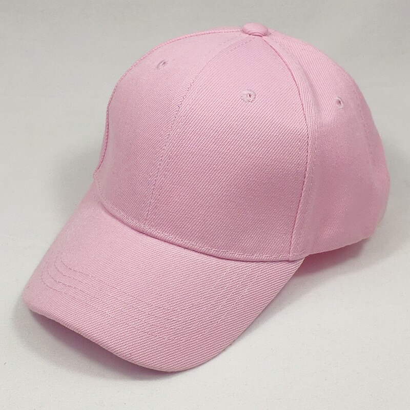 Maat 54 Cm Vlakte Baseball Cap Voor Kinderen Meisjes Roze Hoeden Jongens Zomer Gebogen Bill Hoed Geel Blauw Wit Rood zwart: Roze