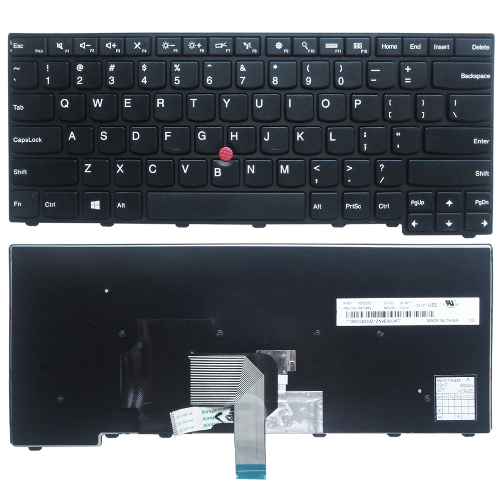teclado estadounidense para Lenovo T440 T440P T440s T431 E431 L440 T431S E440 L450 L460 T450 T450S T460 E431: COFFEE