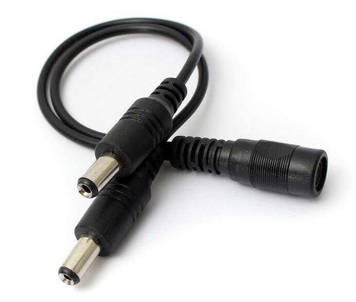 Dc 1 Female Naar 2 Mannelijke plug Splitter Adapter 5.5x2.1mm Voor CCTV Camera Kabel, LED Strip, min: 1pcs