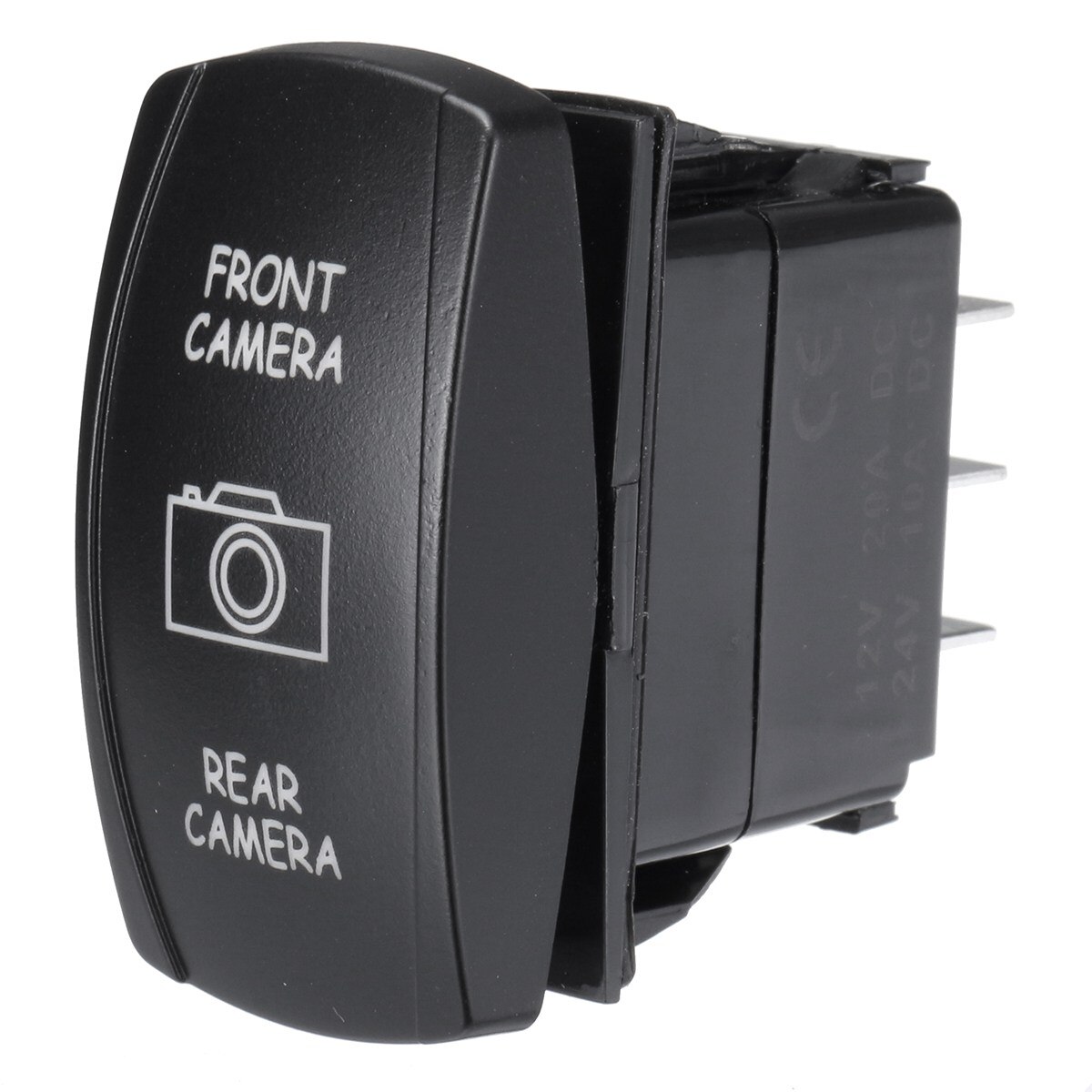 Universal Car 12V 7 Pins FRONT CAMERA REAR CAMERA Switch LED DPDT ON-OFF-ON Rocker Switch RV Boat