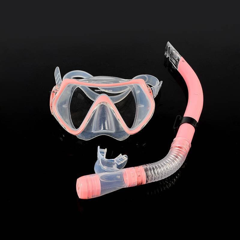 Dykker-dykkermaske snorkel anti-dug briller briller sæt silikone svømmebassin udstyr 6 farver voksen: 4