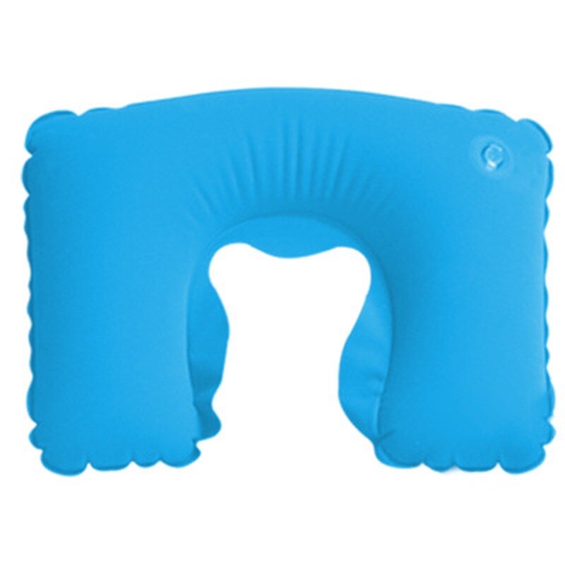 Oreiller gonflable Portable en forme de U, 1 pièce, repose tête de voiture, coussin d&#39;air, oreiller de sommeil confortable, accessoires de voyage