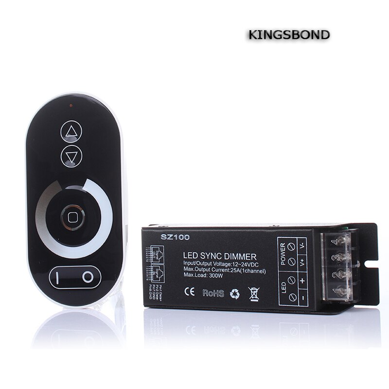 DC12V 24V 12A RF wireless led strip controller CT stepless touch remote for dual white led strip dimmer