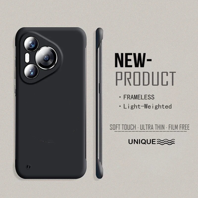 Ramlöst hårt pc matt telefonskal till huawei  p70 pro puro 70 ultra  p70 pro skyddande stötfångarskal: Magmuskler / Svart