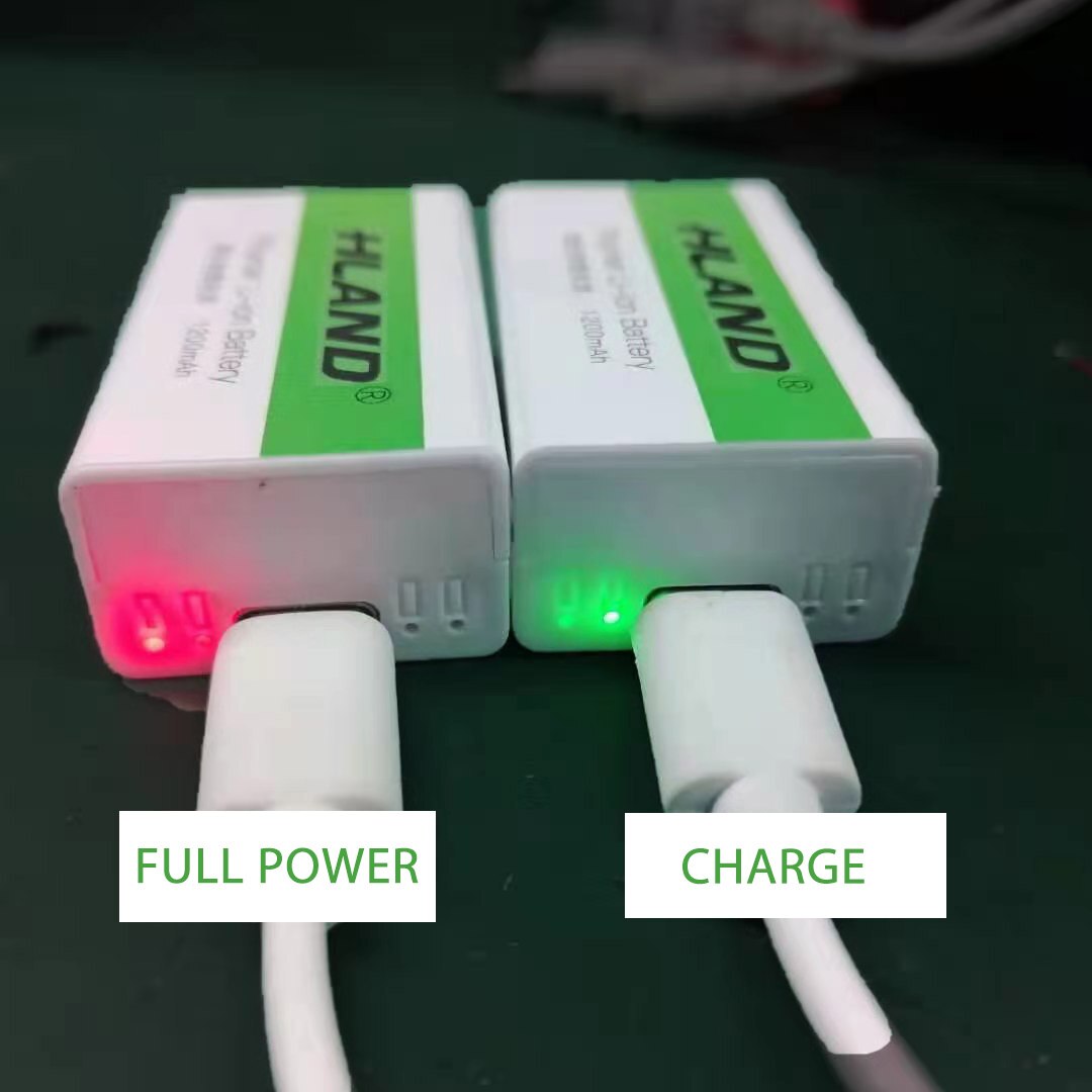 USB cycle charging battery 9V 1200mAH is suitable for camera and other series of electronic products+USB charging cable