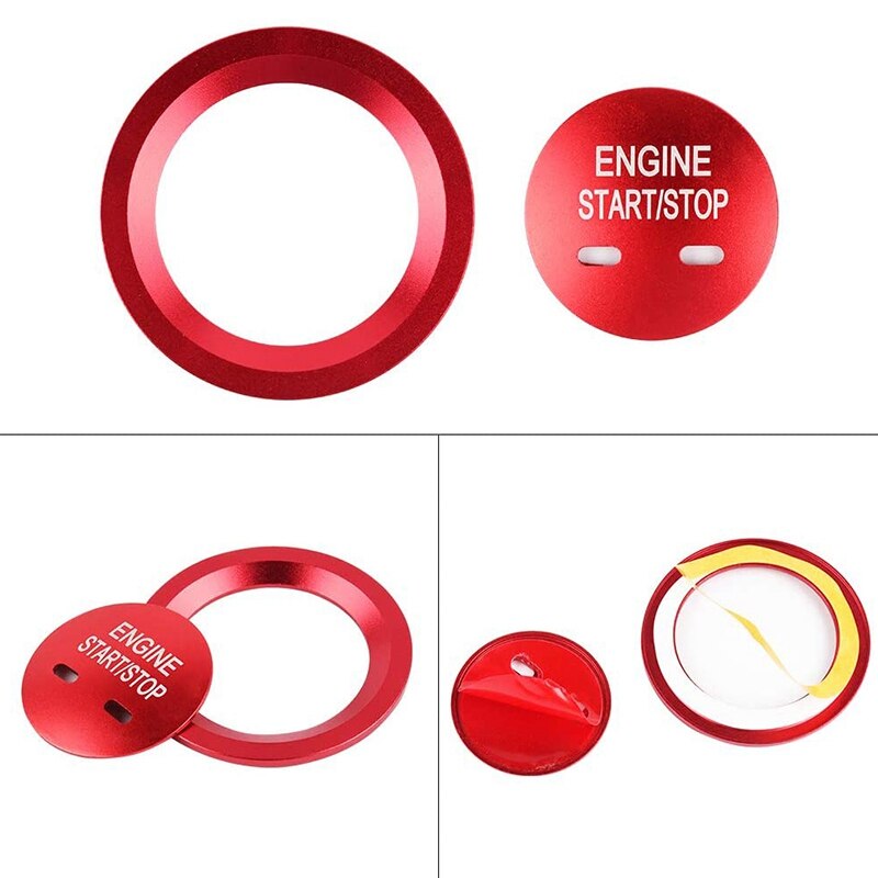 Ignition Button Decals for Chevrolet Chevy Equinox Malibu Sonic Traverse Trax Push Start Stop Stickers Caps Covers