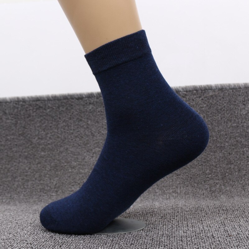 10Stck = 5 Paar Herren Baumwolle Kleid Socken Plus Große Große Größe 44, 45, 46, 47, 48, Geschäft Kleid socken Calcetines Klassische Sox Meias: E Marine