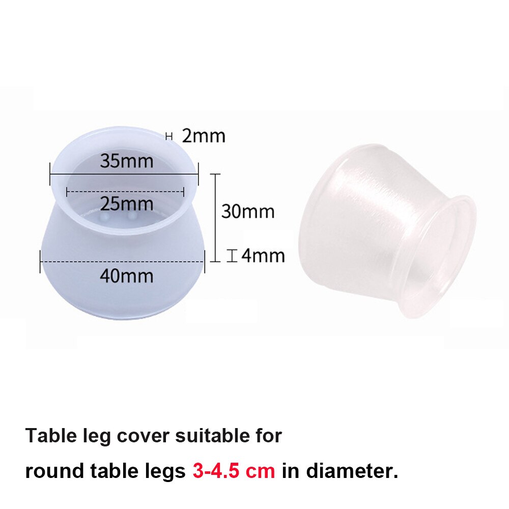 16Pcs Furniture Leg Silicon Protection Cover, Floor Protection Mat , For Round Chair Leg Table Leg Prevents Scratches And Noise