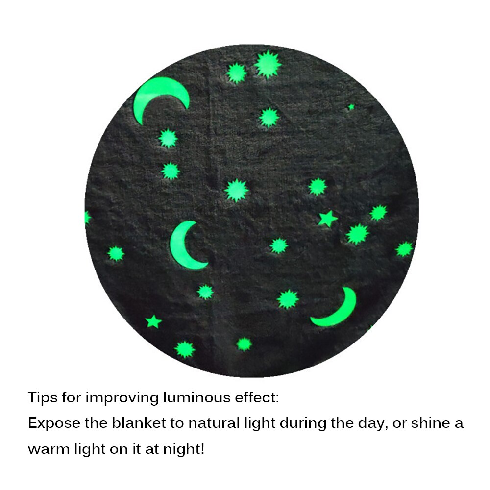 Star moon filt sherpa filt soffa soffa täcke resesängkläder bekväm slitstark sammet plysch fleece filt