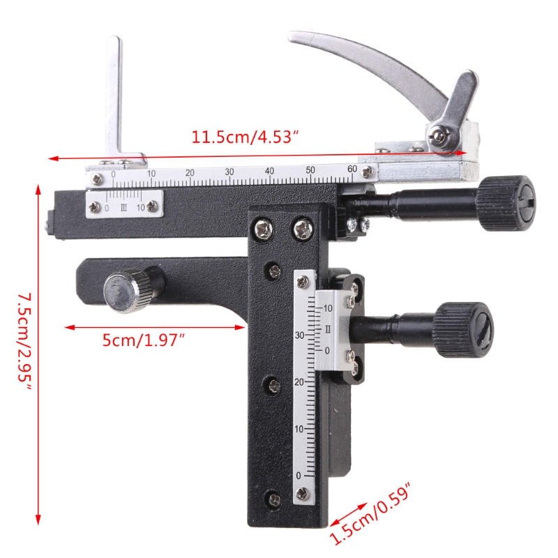 Microscope Attachable Mechanical Stage X-Y Moveable Caliper Vernier with Scale G88A