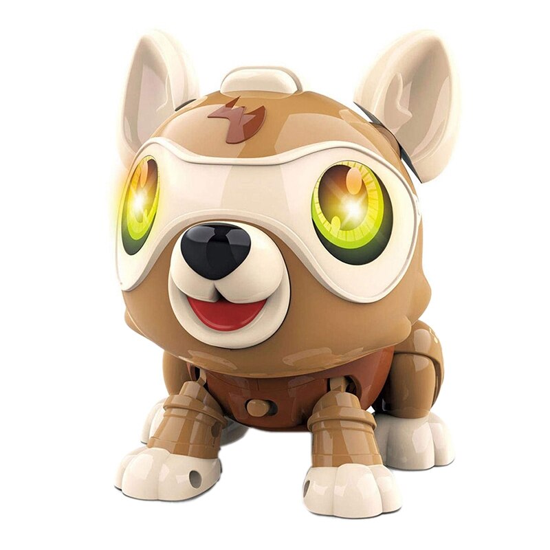 Juguetes electrónicos de Perro Robot para niños, juguete de cachorro interactivo robótico, Control de voz,
