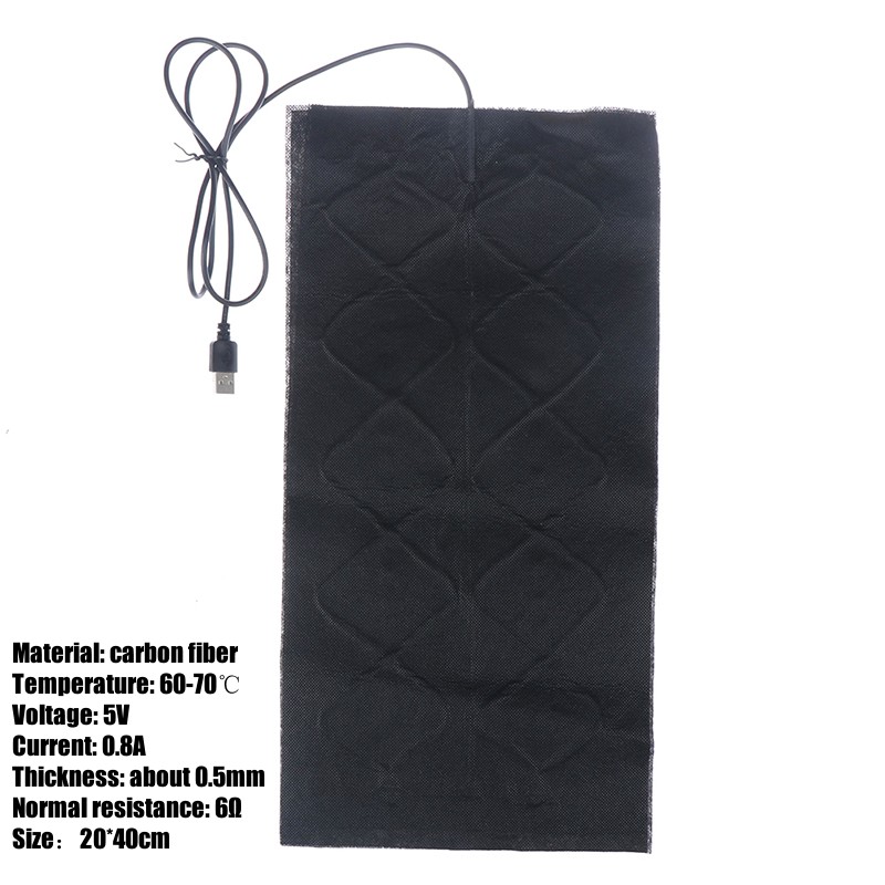 5V Usb Pet Warmer Verwarming Pad Elektrische Verwarming Pad Winter Warm Tapijt Carbon Fiber Verwarming Pad Handwarmer: Paars