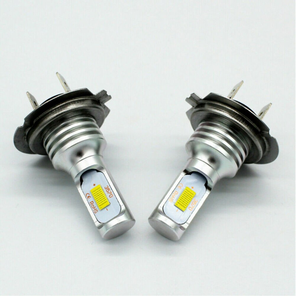 2X H7 Auto Mistlampen IP68 Waterdichte Koplampen Auto 2 Stuks Mistlamp Set 6000K 360 Graden Voor 12V 24V Voertuigen