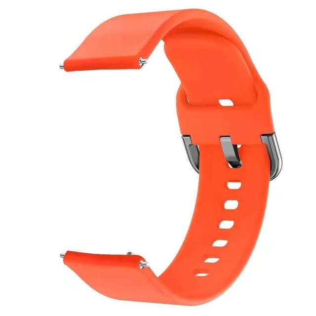 Urremme 20mm til samsung galaxy watch active 2 silikone sport armbånd urremme til samsung active 2 urremme 1:1: Orange 2