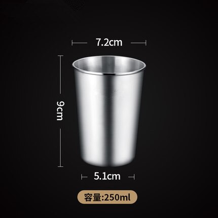 stainless steel drink Cup stainless steel beer mugs: 250ml
