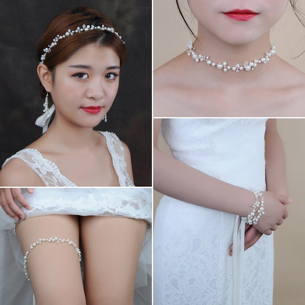 Trixy SH03-S Parels Bruids Riem Trouwjurk Accessoire Parels Huwelijk Bruids Sjerp Trouwjurk Decoratie Zilveren Bruids Riem