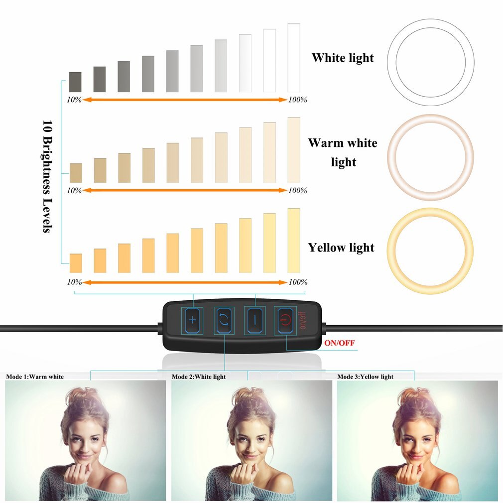 Beauty Fill Light Live Fill Light Mobile Video Fill Light Online Celebrity Live Broadcast 10-inch Ring Light