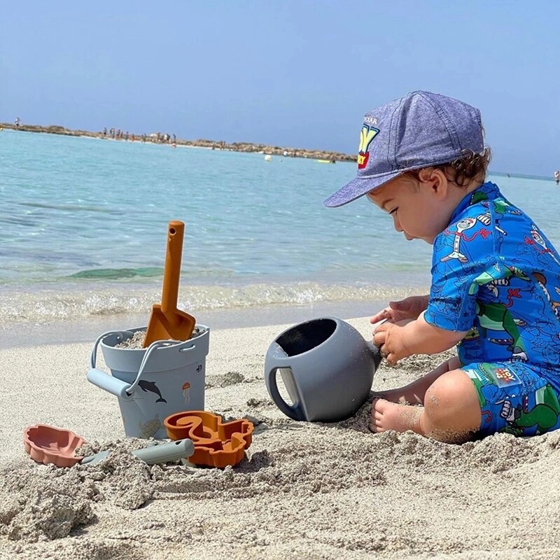 Bambini Beach giocattoli per bambini strumento di sabbia per scavare l&#39;estate in Silicone con pala gioco d&#39;acqua gioca Set di giocattoli all&#39;aperto