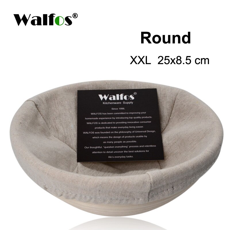 WALFOS panier en osier de Fermentation en rotin naturel, Baguette de campagne, pain français, pâte à pain, paniers Banneton: WALFOS Round XXL