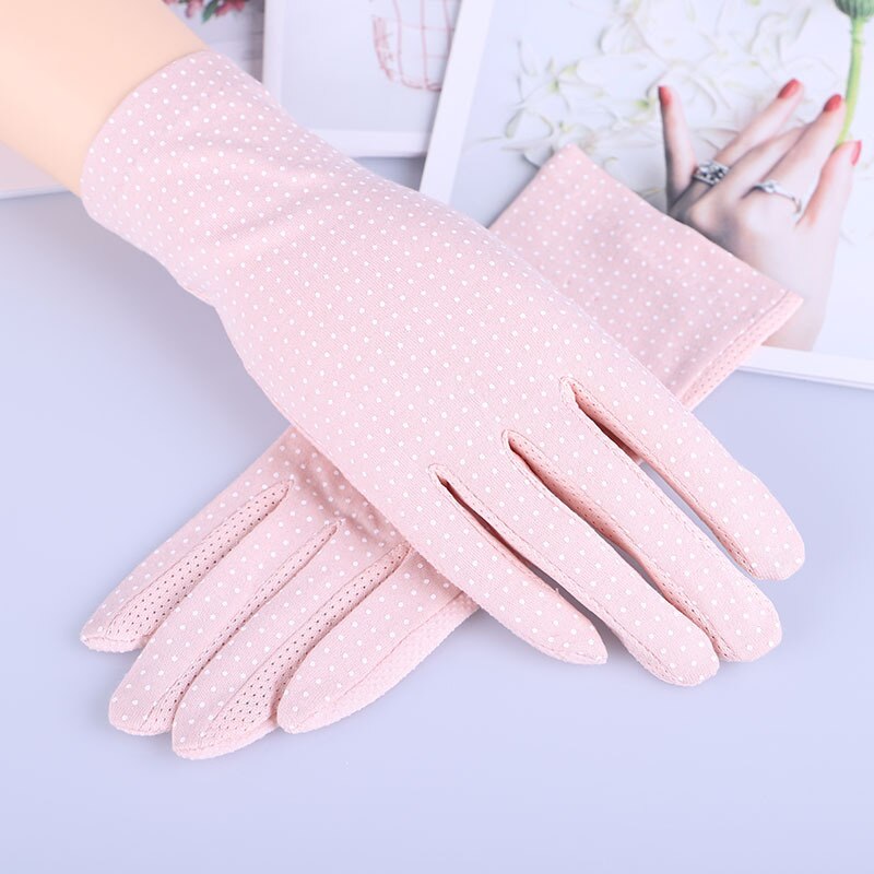 Neue Baumwolle handschuhe Nicht-Unterhose Atmungsaktive Damen Handschuhe Stelle Sommer Dünne UV Sonnenschutz Handschuhe treibende handschuhe: Rosa
