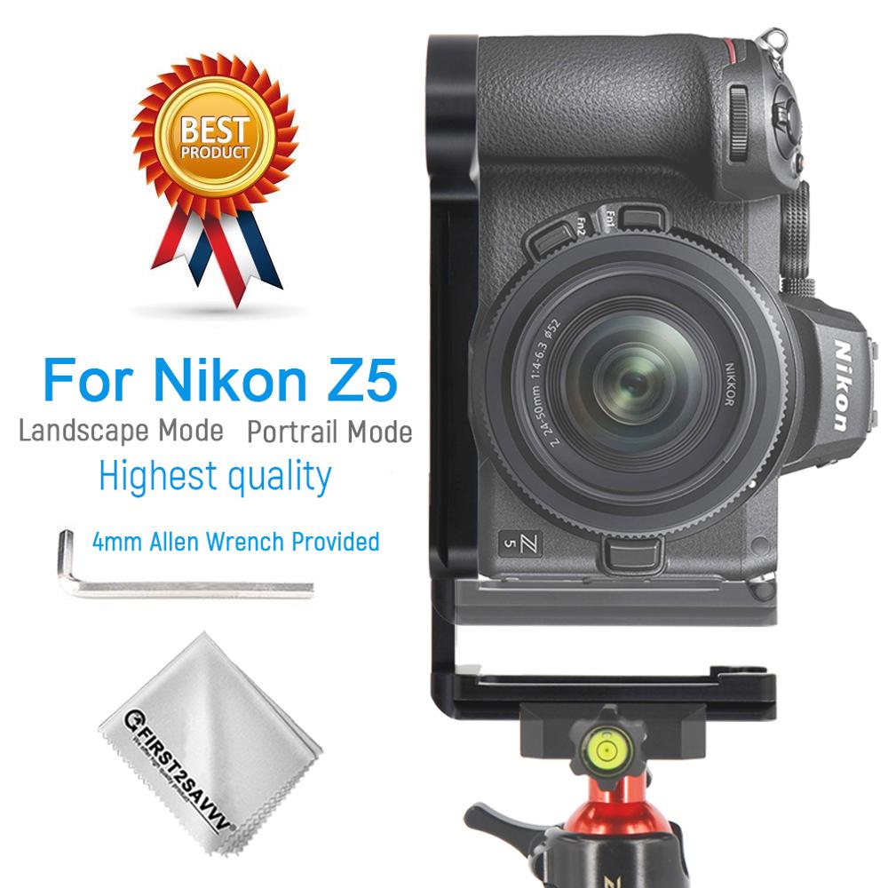 Soporte de placa L de liberación rápida agarre de mano para Nikon Z5