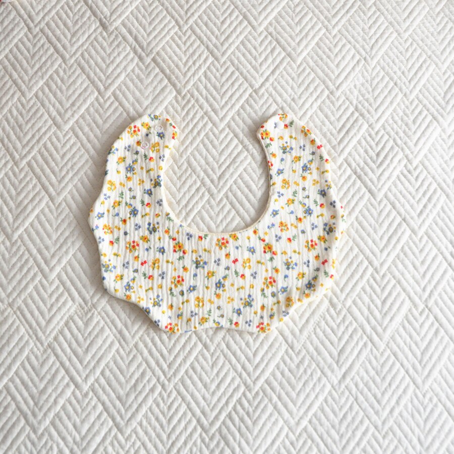 Bavaglini per neonati con rotazione a 360 gradi simpatico cartone animato neonato Bandana bavaglino fiore rutto stoffa morbido neonato ragazzo ragazze saliva asciugamano: Colored flowers