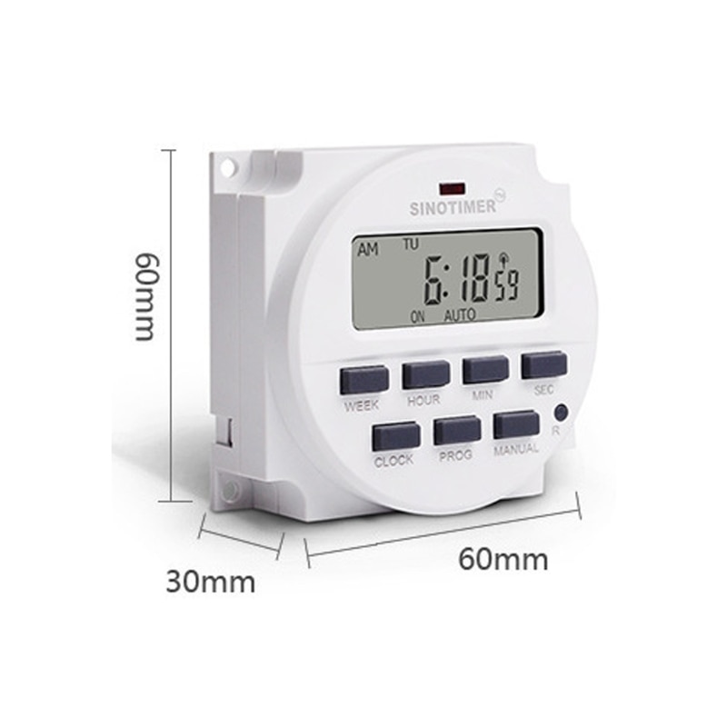 Digital Timer Switch 7 Days Weekly Programmable Time Relay Control Programmer Timer Switch