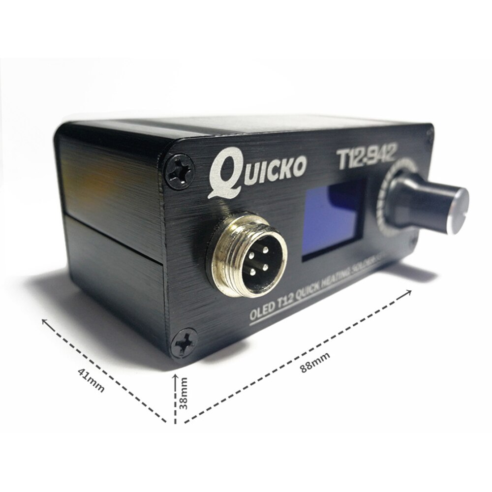 Quicko Mini T12-942 Soldering Station Kit Oled Solder Electric Tool Welding Iron Tips Air Soldering Station Welding Machine