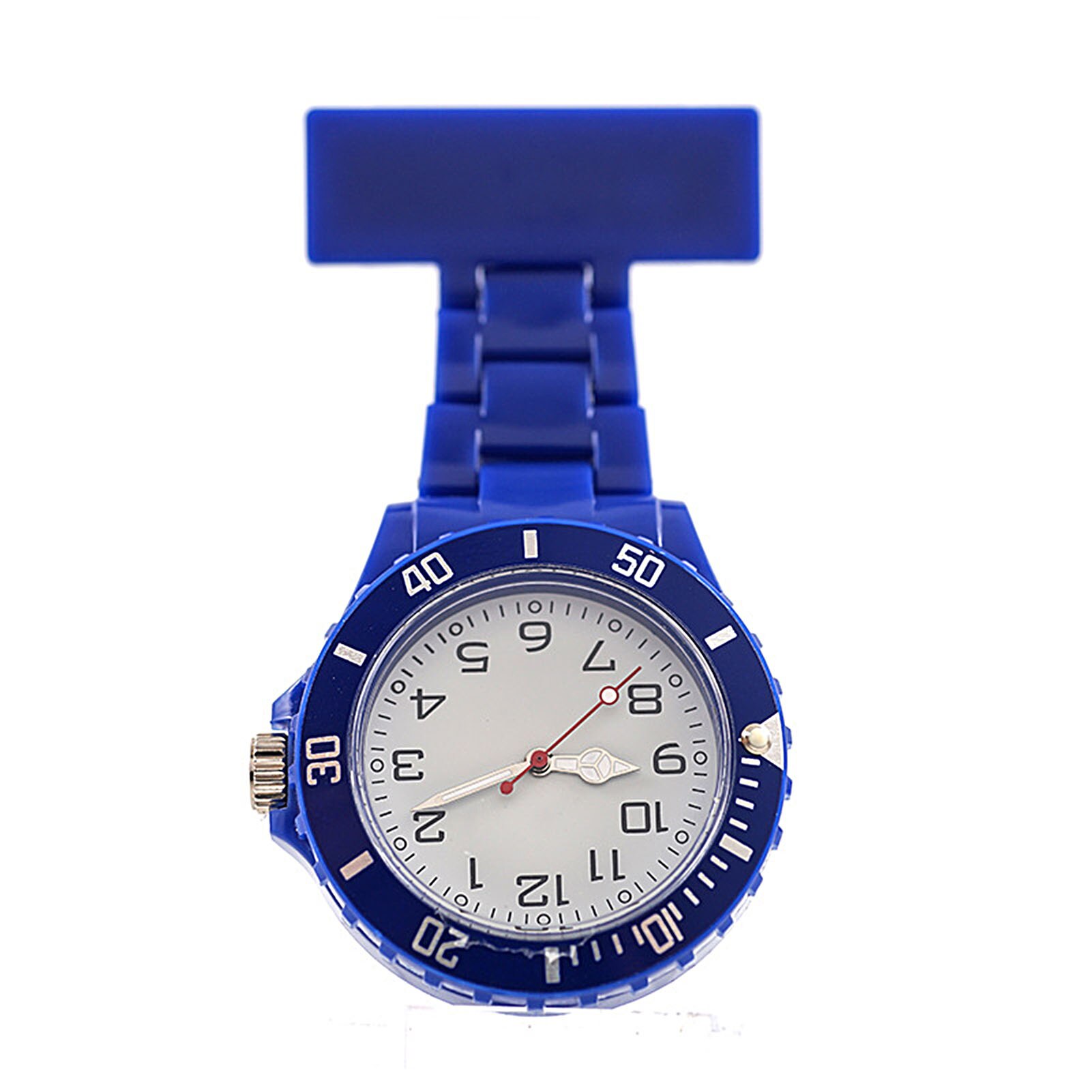Broche colgante de cuarzo para enfermera, esfera redonda luminosa, reloj de bolsillo, , novedad: Azul