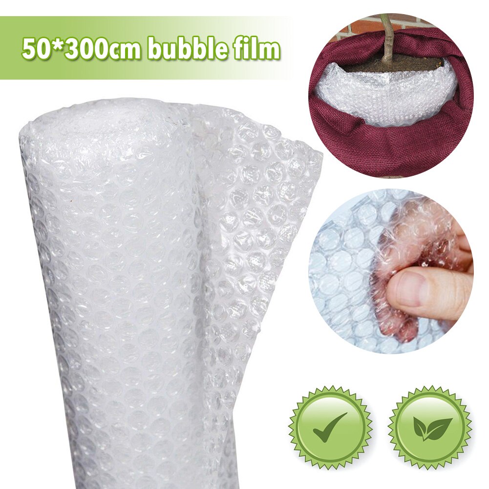 Winter Transparante Beschermende Film 50x300 cm Bubble Wrap Bubble Wrap Antivries Container Plant Koude Pot Verpakking Materiaal
