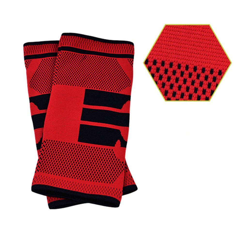 Enkele Fitness Hardlopen Fietsen Knie Ondersteuning Braces Elastische Nylon Sport Knie Pad Sleeve-Sized M (Grijs): Red