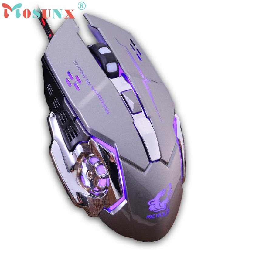 Mus raton led lys 4000 dpi optisk usb ergonomisk gamer gaming mus genopladelig computermus 18 aug 3
