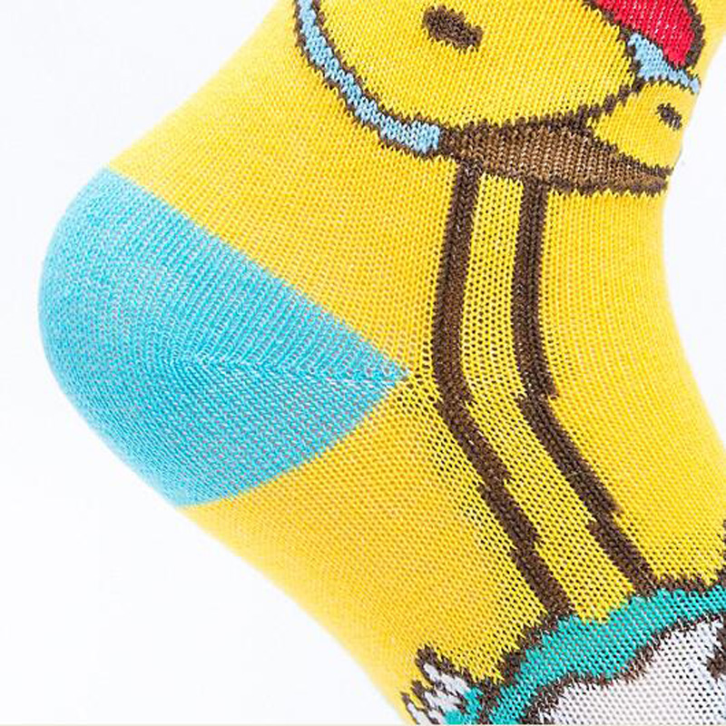 5 Pairs Children Socks Autumn&Winter Cotton Cartoon Ostrich Boys Socks 2-12 Year Kids Socks For Girls