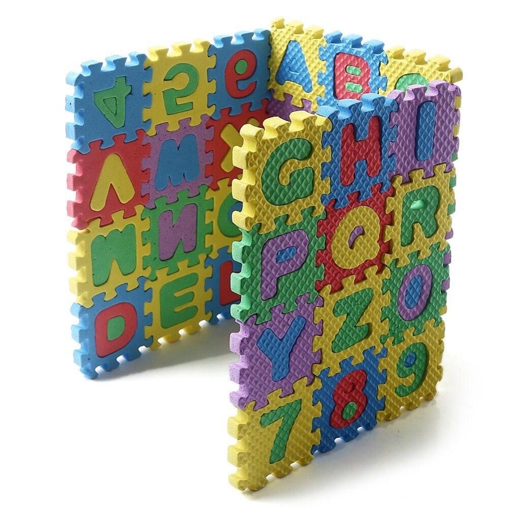 36X Unisex Puzzle KidPädagogisches Spielzeug Alphabet Buchstaben ZifferSchaum 4H 