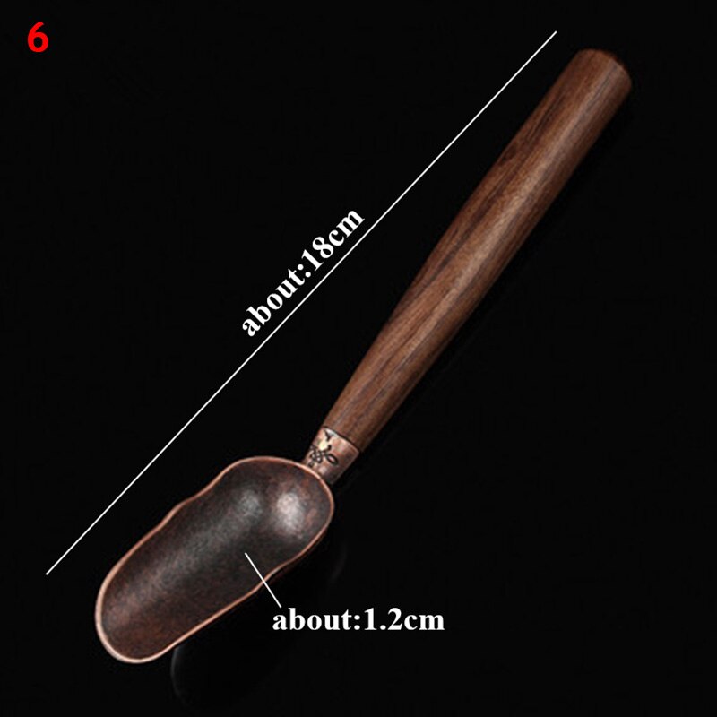 Alloy Copper TeaSpoon Chinese Kongfu Tea Shovel clips Retro Corrosion Resistant Tea Spoon Teaware Tea Ceremony Accessories: 6