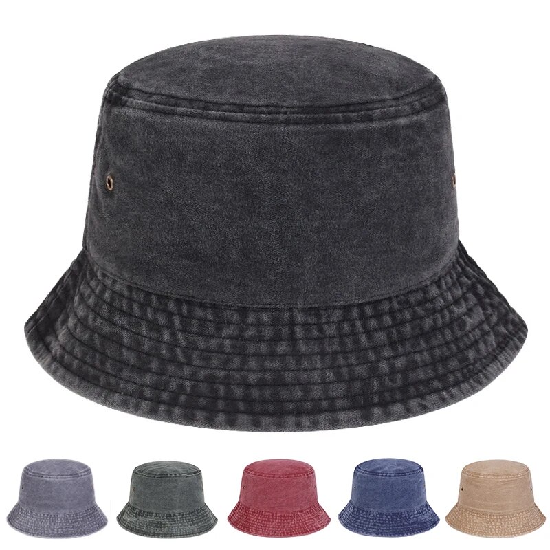Unisex Light Board Washed Personality Bucket Hats Fishermen Caps Outdoor Casual Cap Sunscreen Hat