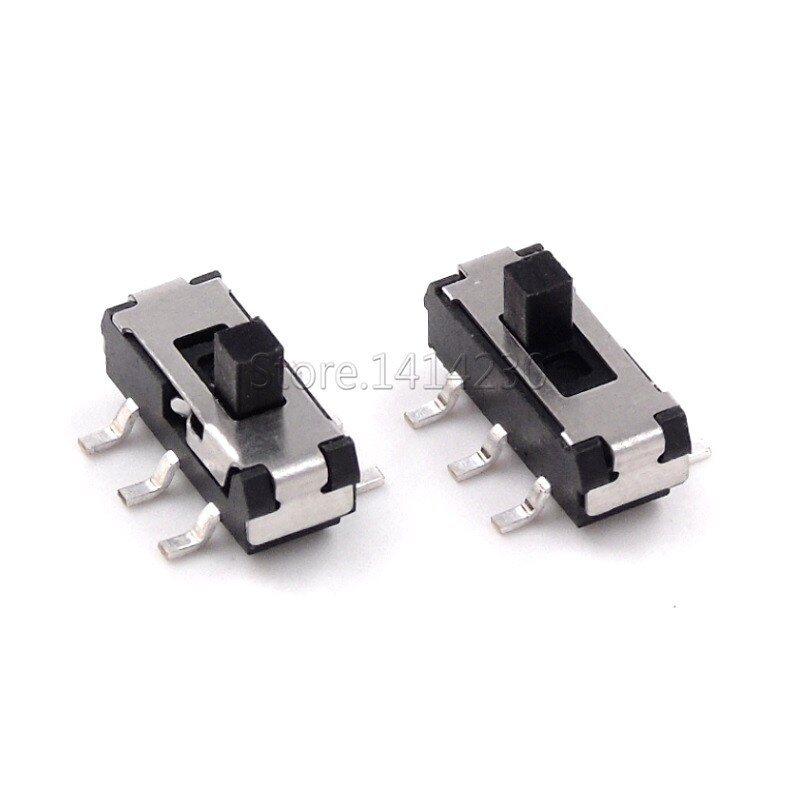10Pcs MSS22D18 MINI Miniature SMD SMT Slide Switch 2P2T 6Pin Handle high 2mm for DIY Electronic Accessories