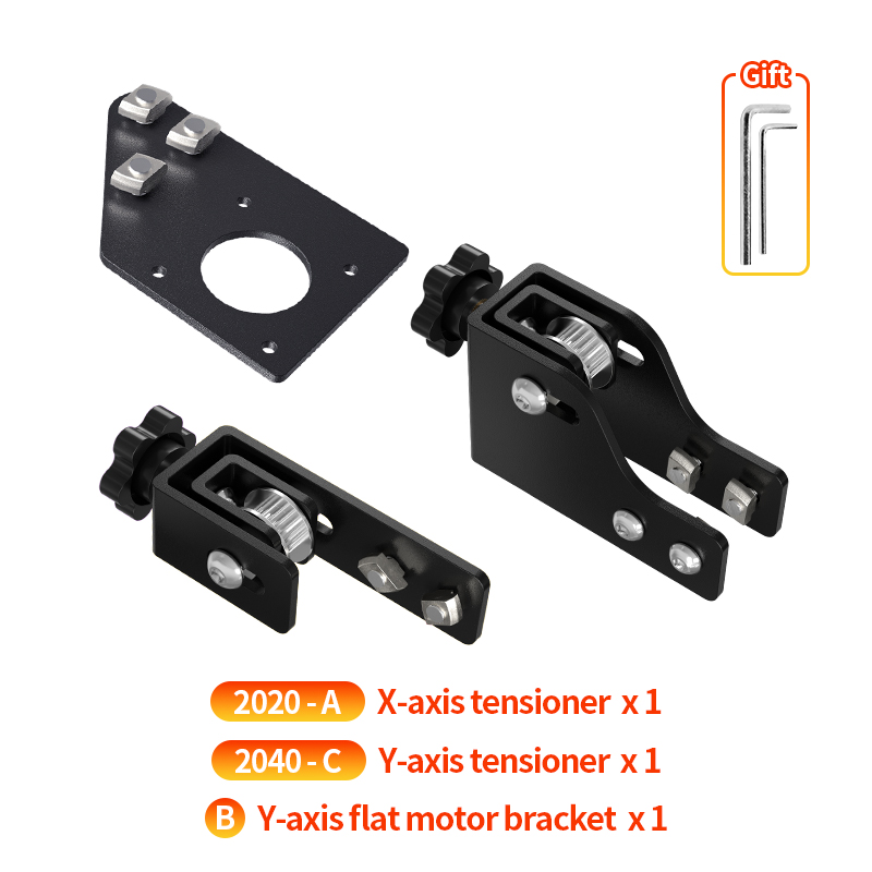3D Printer Parts Y/X Axis Motor Mount Bracket And GT2 6mm with 2GT Tensioner For CR-10 Ender-3 DIY 3D Printer: SKU15