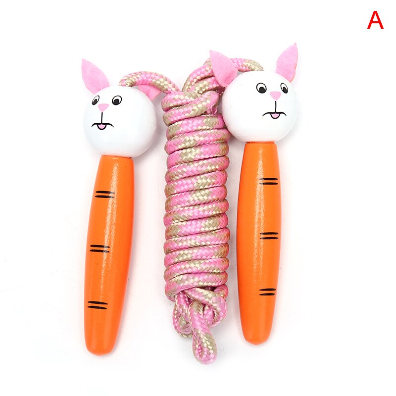 Animals Rope 1.98M/2.18M Lovely Cartoon Wood Handle Kids Children Skipping Jump Rope Sport Exercise Tool: A