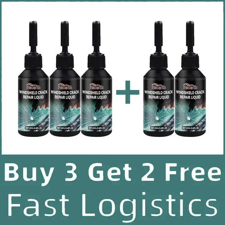 Reparationssæt til bilrude til ridser, revner og skår, reparation af glas, reparationsværktøj til køretøjsruder: Blå