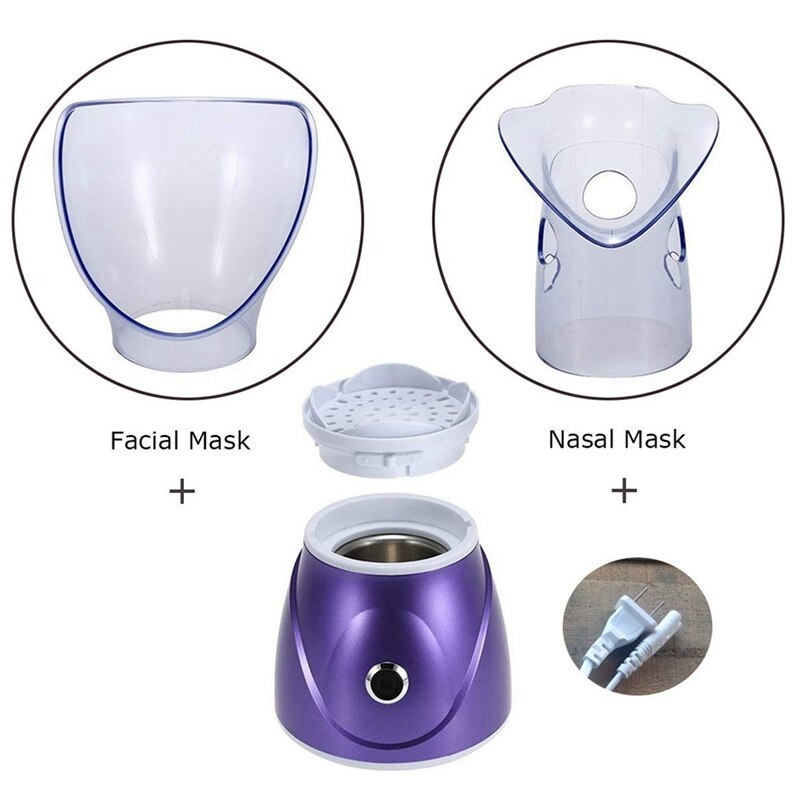 Facial Steamer Professionele Stoom Inhalator Facial Sauna Spa Voor Gezichtsmasker Moisturizer - Sinus Met Aromatherapie Eu Plug