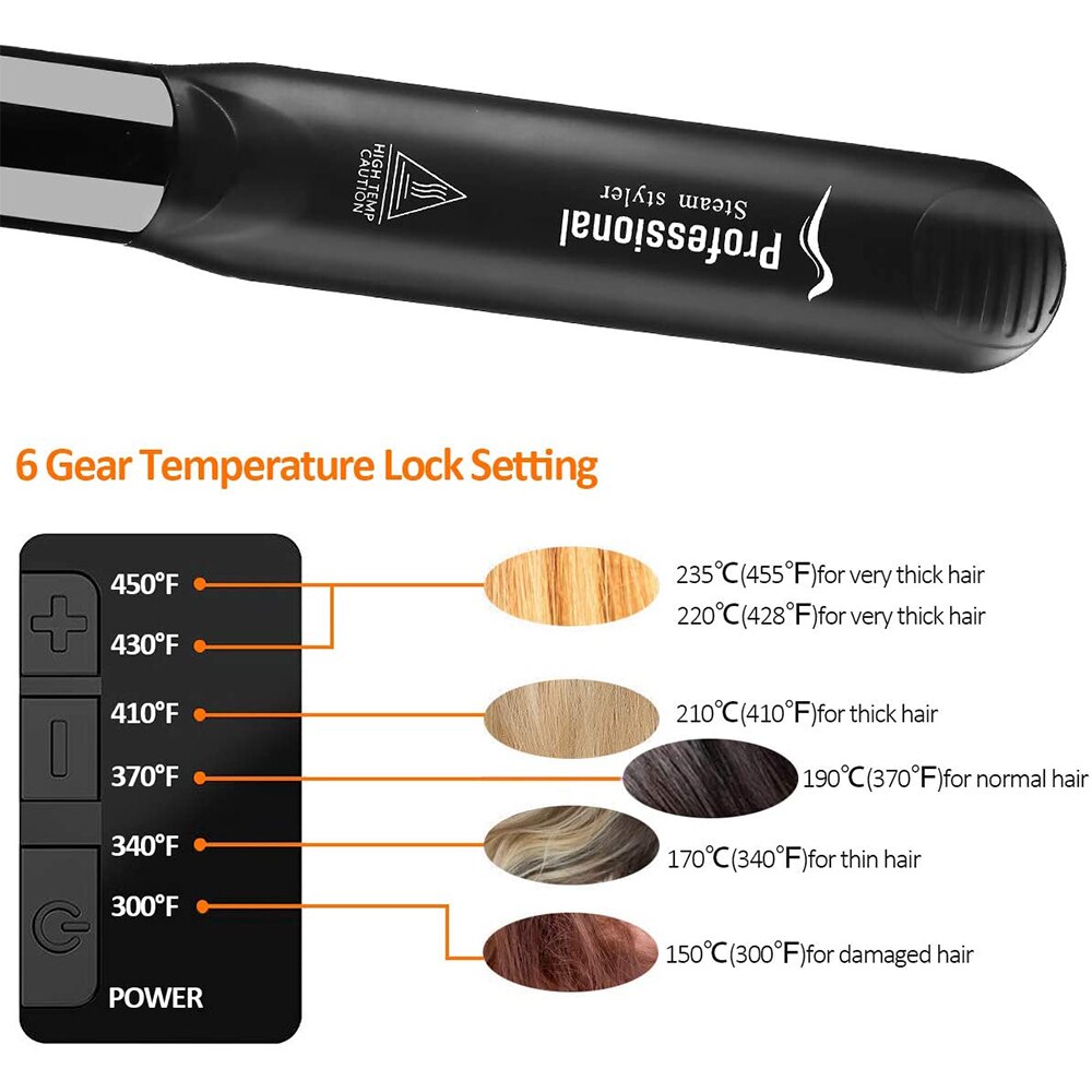 Stoom Stijltang Keramische Vapor Hair Curler Salon Haar Stijltang Haar Stijltang Curler Styler Hair Styling Tool