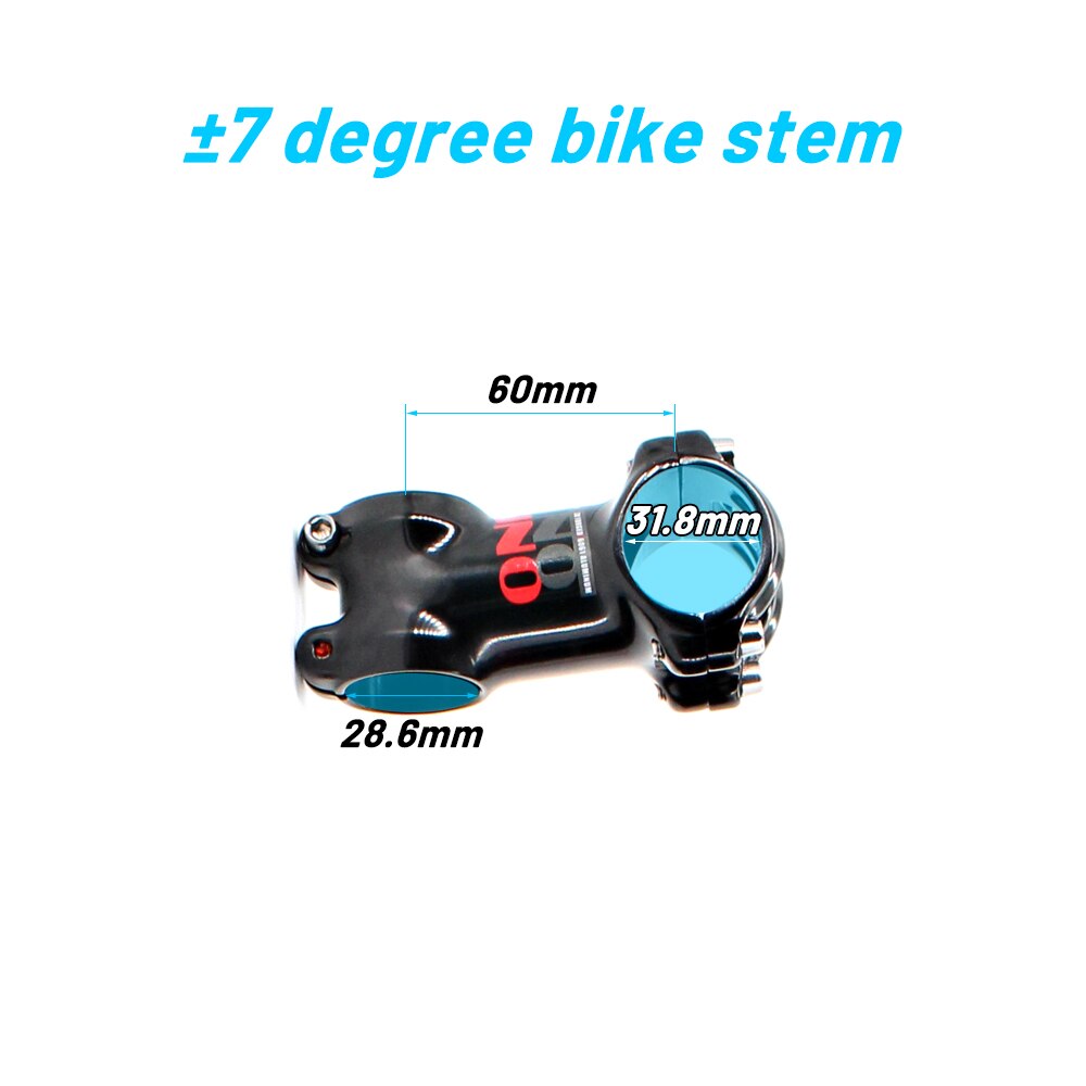 UNO vtt vélo tige 7 degrés ultra-léger en aluminium vélo tige 31.8mm 60-130mm montagne puissance pièces route 7 vélo puissance pièces tige: 31.8x60mm