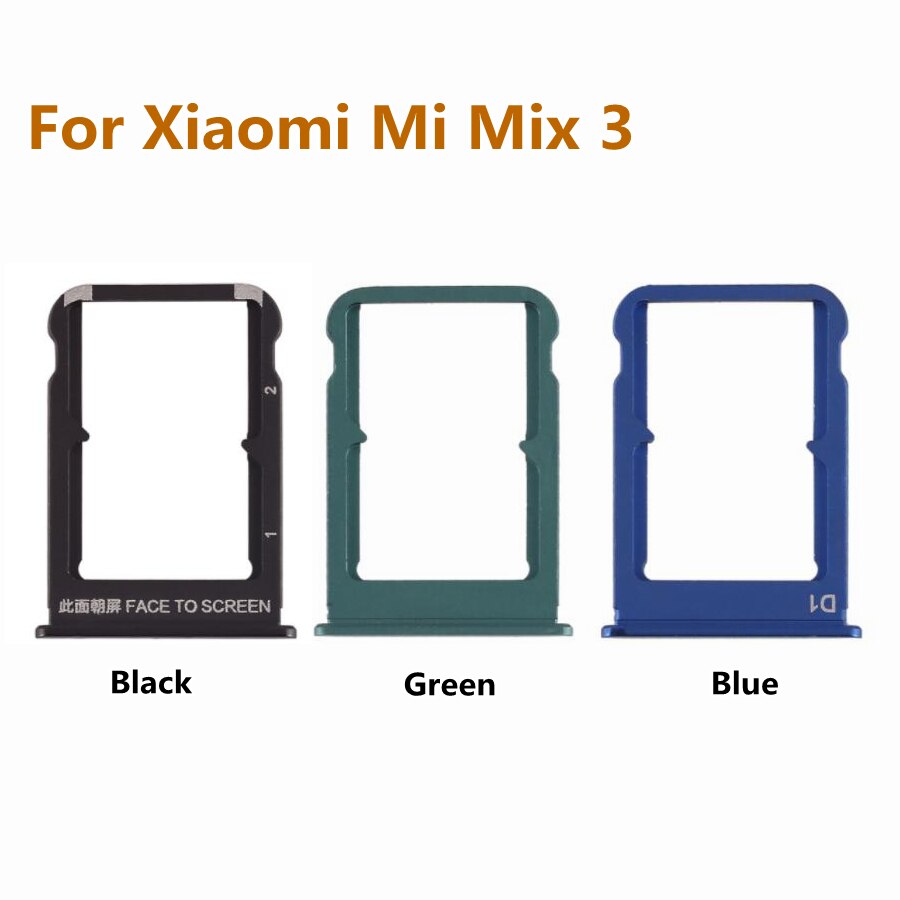 For Xiaomi Mi Mix 3 SIM Card Tray Holder Micro SD Card Slot Holder Adapter Replacement Parts for Xiaomi mix3 SIM Tray