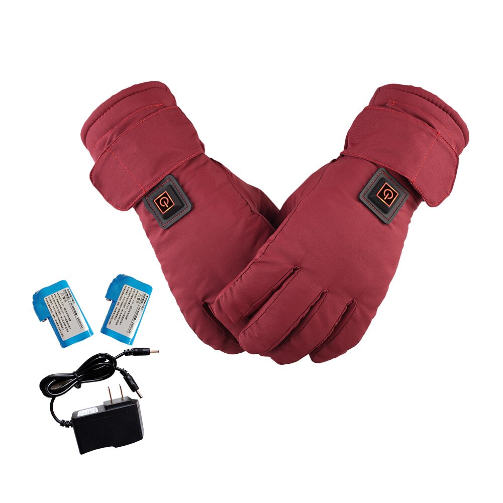 Women Electric Heated Gloves Waterproof Adjustable Temperature Lithium Battery Powered Glove For Outdoor Ski Motorcycle Cycling