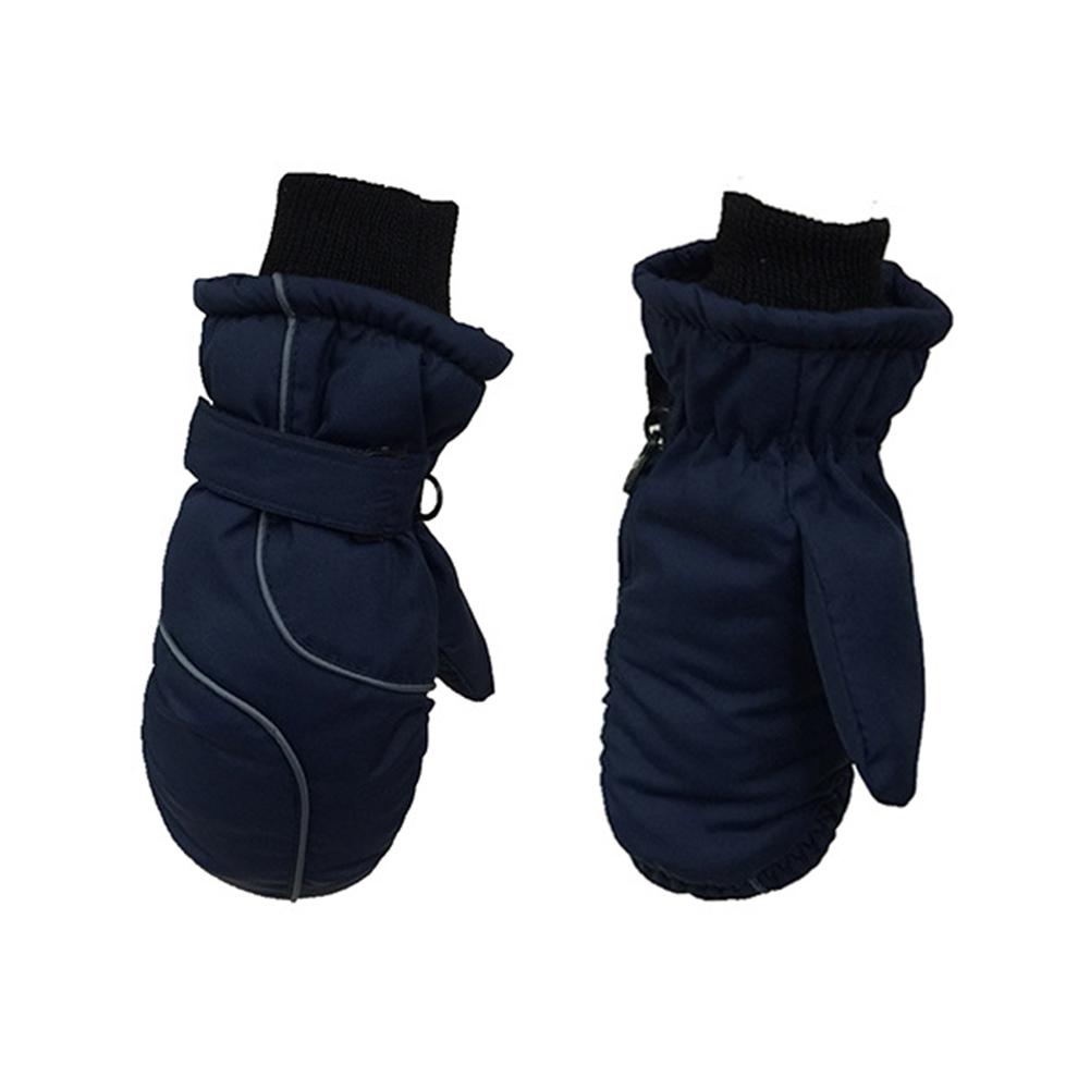 1 Pair Thicken Ski Velvet Gloves Windproof Waterproof Warm Glovesfor Children's Outdoor Activities